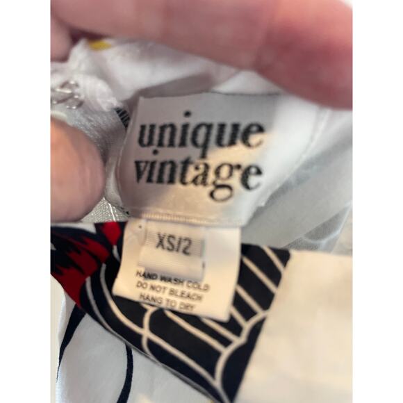 Unique Vintage 1950s Pin Up Retro Crane Halter Swing Dress Sz XS # - Picture 10 of 10